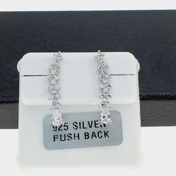 925 sterling silver luxury CZ earrings for women/girls, Best forRJUS2204 - Picture 8 of 9